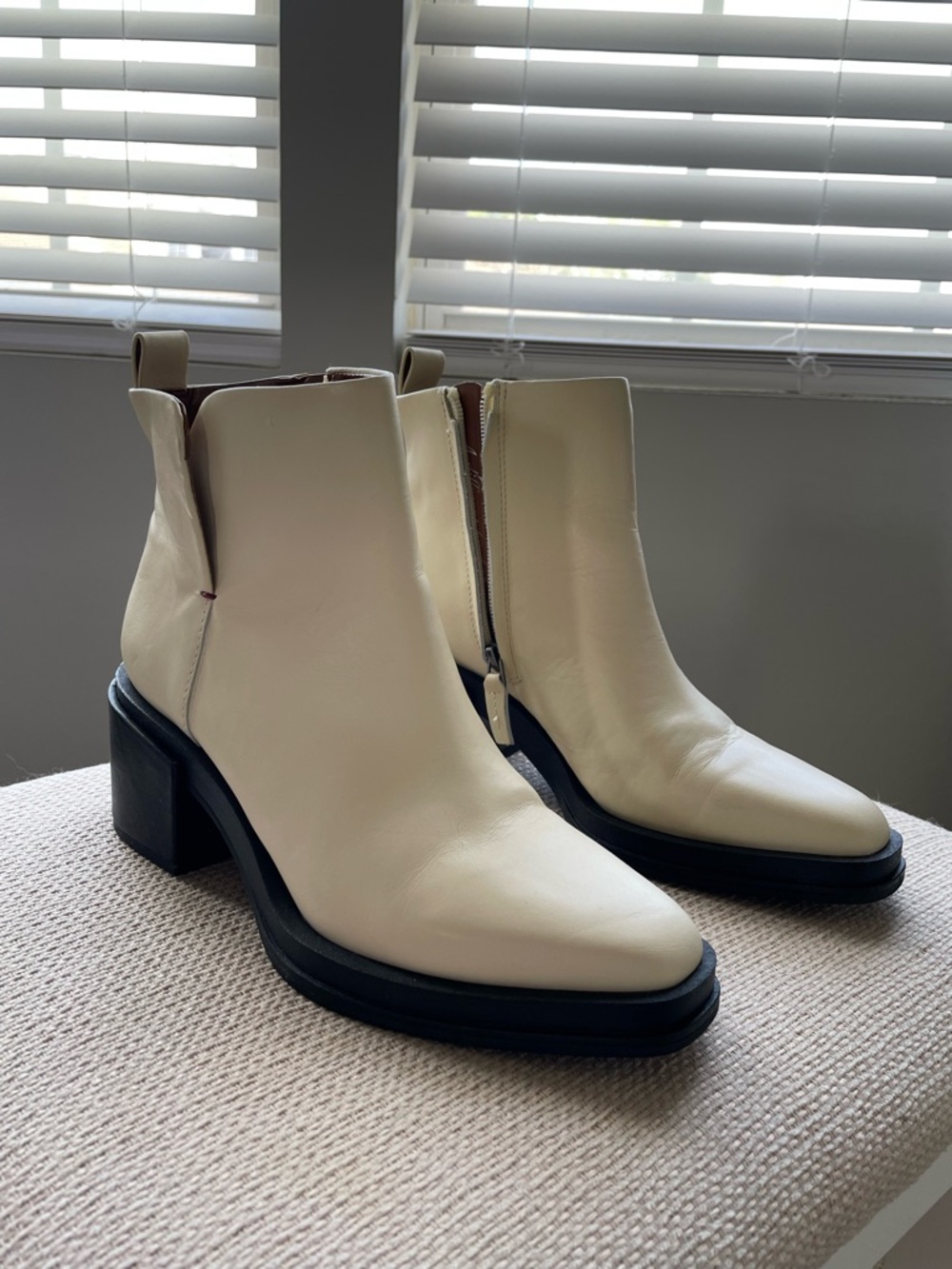 Franco Sarto Black Ankle Bootie - Pointed Sole Detail